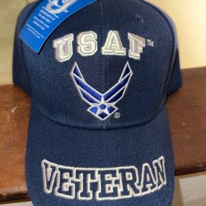 USAF Veteran Hat - Navy and Gold
